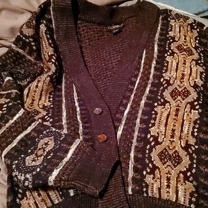 Z.Cavaricci cardigan vintage w/suede on backside